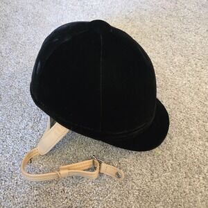 Lami Equestrian Hat Black With Bow And Leather Straps